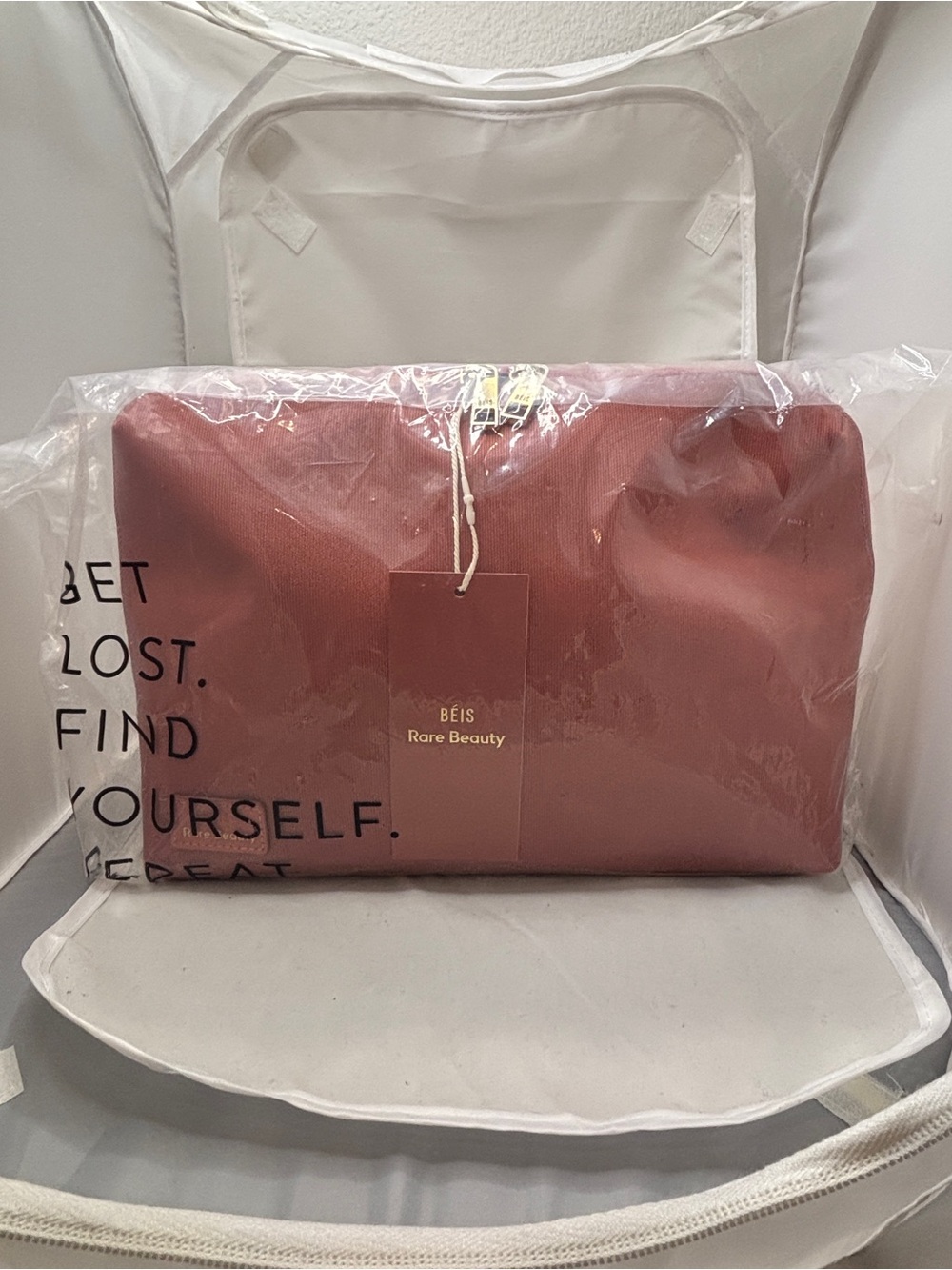 NWT BEIS Rare Beauty Large Cosmetic Pouch in Worth